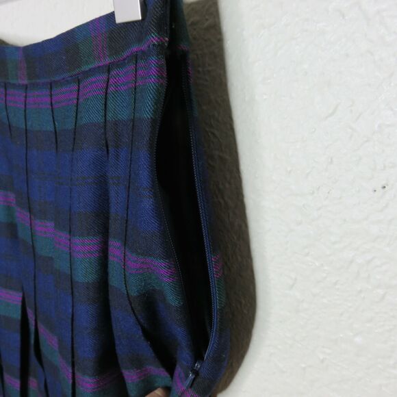 Vintage Deans of Scotland Long Wool Pleated Skirt - Women's 8 - Picture 6 of 7